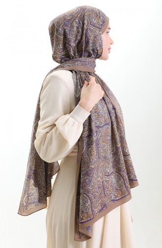 Karaca Gemusterter Mio Schal 82011-05 Erdlila 82011-05