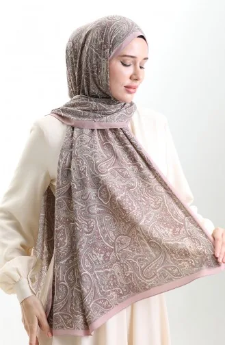 كاراكا شال ميو بتصميم مُطبع 82011-10 لون وردي 82011-10
