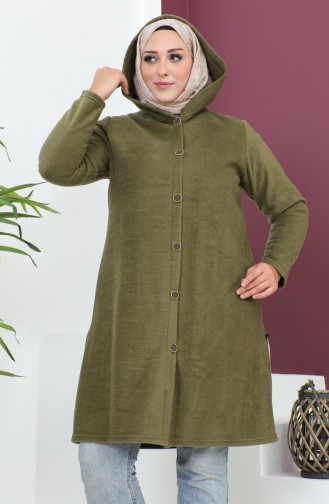 Kapuzenjacke In Übergröße 6015-01 Khaki 6015-01