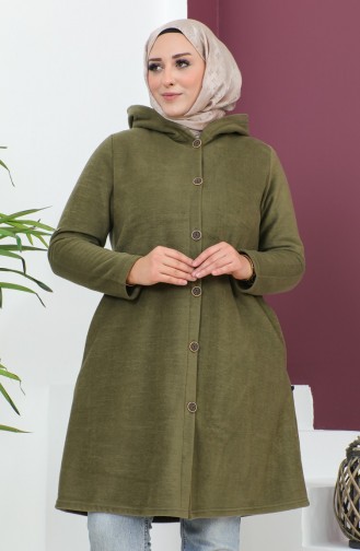 Kapuzenjacke In Übergröße 6015-01 Khaki 6015-01