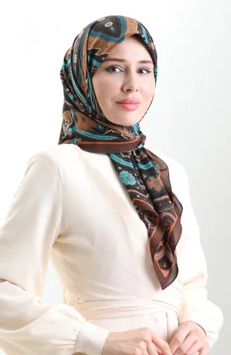 وشاح كاراكا كوبرا المنقوش 82013-05 بني فيروزي 82013-05