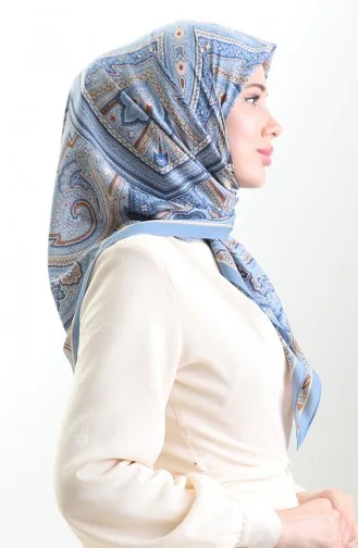 Karaca Patroon Cupra Sjaal 82013-06 Indigobruin 82013-06