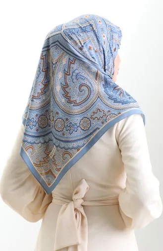 Karaca Patroon Cupra Sjaal 82013-06 Indigobruin 82013-06