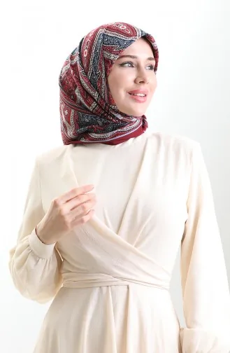 Karaca Patroon Cupra Sjaal 82013-08 Claret Rood Marineblauw 82013-08