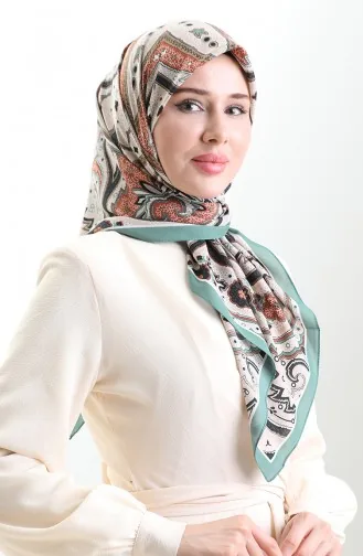 Karaca Patroon Cupra Sjaal 82013-10 Groene Steen 82013-10