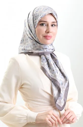 Karaca Viskose-Schal Mit Geometrischem Muster 82021-01 Nerzblau 82021-01