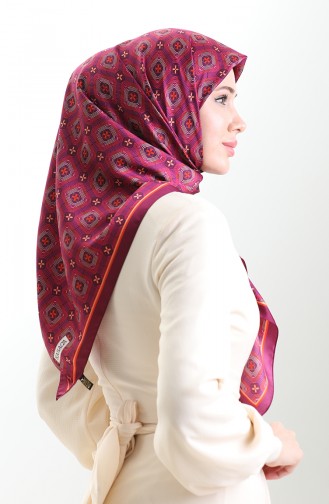 Karaca Viskose-Schal Mit Geometrischem Muster 82021-05 Kirschrot 82021-05