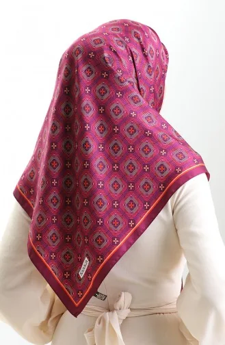 Karaca Geometrik Desenli Reyon Eşarp 82021-05 Vişne Kırmızı
