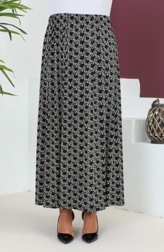 تنورة فيسكوز كبيرة الحجم 4360C-02 سوداء 4360C-02