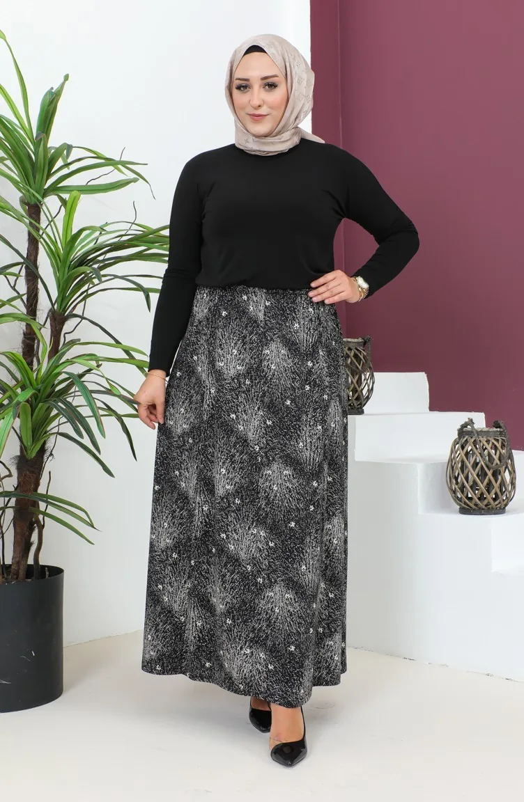 Plus Size Set-Rock Aus Viskose 4360D-01 Schwarz 4360D-01