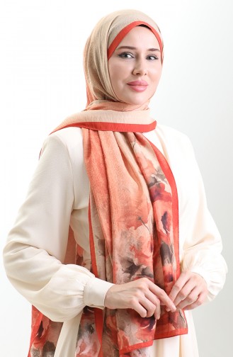 Karaca Natural Fiber Shawl 82009-02 Orange 82009-02