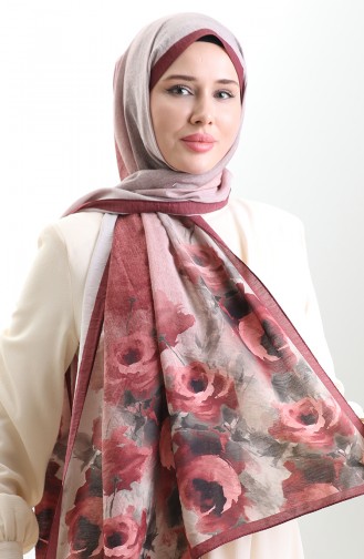 Karaca Naturfaserschal 82009-04 Bordeauxrot 82009-04