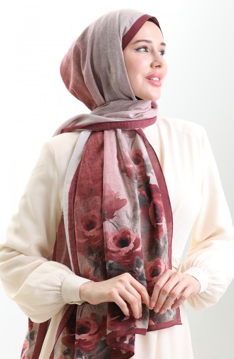 Karaca Naturfaserschal 82009-04 Bordeauxrot 82009-04