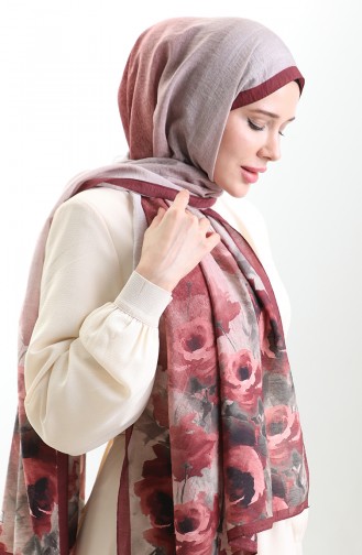 Karaca Naturfaserschal 82009-04 Bordeauxrot 82009-04