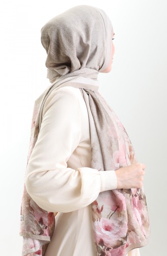 Châle En Fibres Naturelles Karaca 82009-05 Beige Rose Poudré 82009-05
