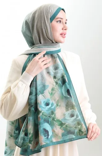 Châle En Fibre Naturelle Karaca 82009-06 Bleu Pétrole 82009-06