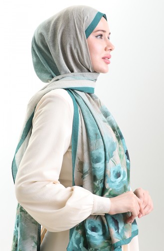 Karaca Naturfaserschal 82009-06 Petrolblau 82009-06