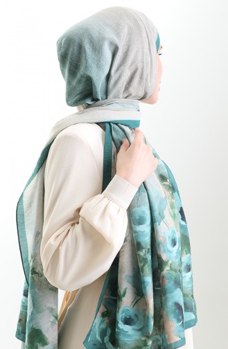 Karaca Naturfaserschal 82009-06 Petrolblau 82009-06