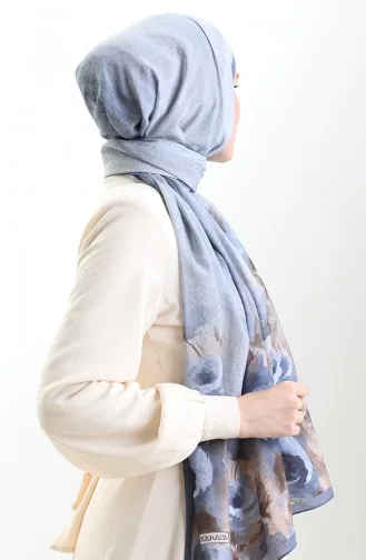 Karaca Naturfaserschal 82009-08 Indigo 82009-08