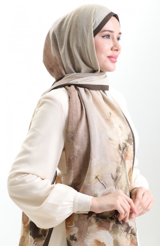 Karaca Natuurlijke Vezel Sjaal 82009-09 Donkerbruin 82009-09