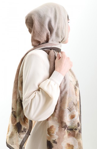 Karaca Natuurlijke Vezel Sjaal 82009-09 Donkerbruin 82009-09