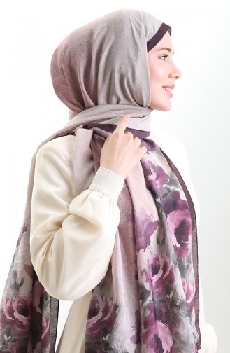 شال كاراكا من الألياف الطبيعية 82009-10 بنفسجي 82009-10