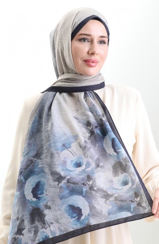 Châle En Fibre Naturelle Karaca 82009-11 Bleu Marine 82009-11