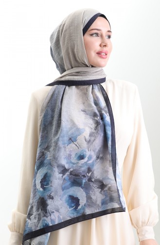 Châle En Fibre Naturelle Karaca 82009-11 Bleu Marine 82009-11