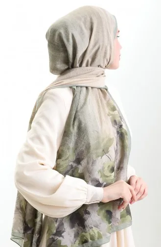 Karaca Natuurlijke Vezel Sjaal 82009-13 Amandelgroen 82009-13