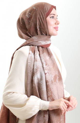 Châle En Fibres Naturelles Karaca 82010-02 Brun Brique 82010-02