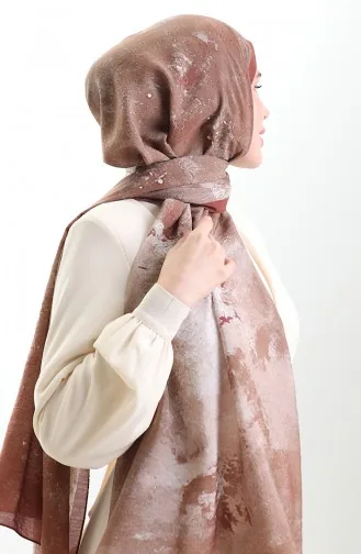 Karaca Naturfaserschal 82010-02 Ziegelbraun 82010-02