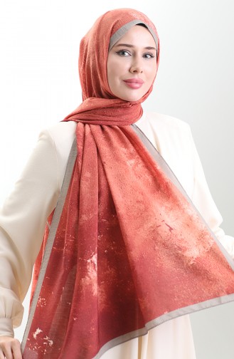 Châle En Fibre Naturelle Karaca 82010-04 Vison Orange 82010-04