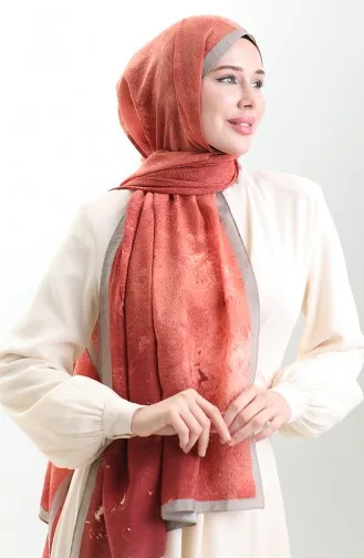 Châle En Fibre Naturelle Karaca 82010-04 Vison Orange 82010-04