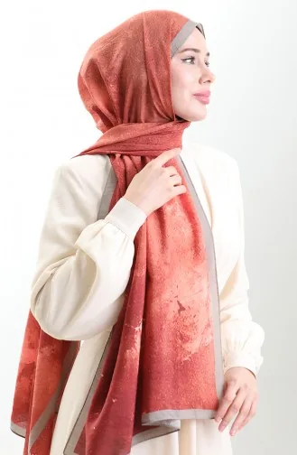 Châle En Fibre Naturelle Karaca 82010-04 Vison Orange 82010-04