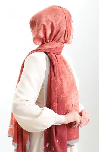 Châle En Fibre Naturelle Karaca 82010-04 Vison Orange 82010-04