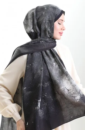 Châle Karaca En Fibre Naturelle 82010-05 Noir 82010-05