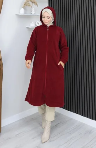 سترة بولار كوت 0970-04 أحمر كلاريت 0970-04