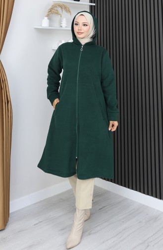 Tunique Manteau Polaire 0970-05 Vert émeraude 0970-05