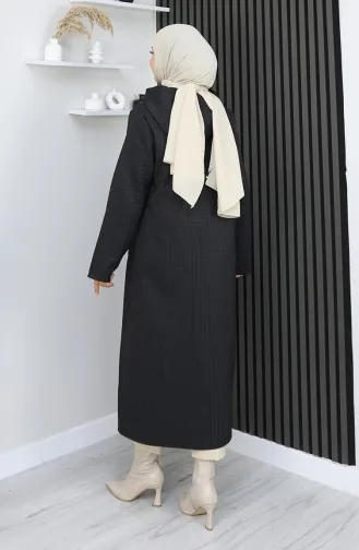 Cape Détaillée à Chaîne Boutonnée 0206-01 Noir 0206-01