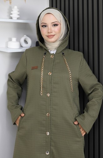 Cape Mit Knopf Und Kette 0206-03 Khaki 0206-03