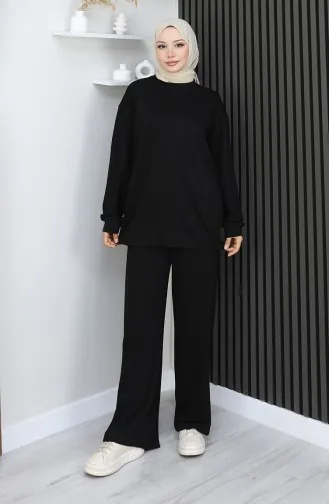 Ensemble Deux Pièces Tunique Et Pantalon En Tissu Oysho 2163-01 Noir 2163-01