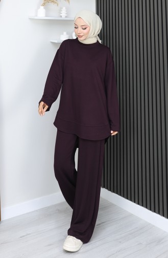 Oysho Stoffen Tuniekbroek Tweedelig Set 2164-01 Pruim 2164-01