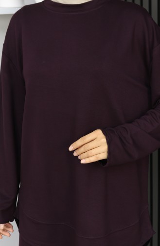 Oysho Stoffen Tuniekbroek Tweedelig Set 2164-01 Pruim 2164-01
