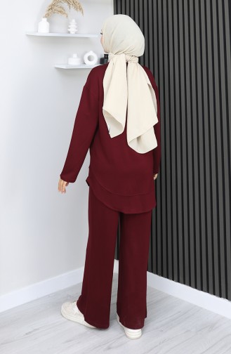 Oysho Kumaş Tunik Pantolon İkili Takım 2164-03 Bordo