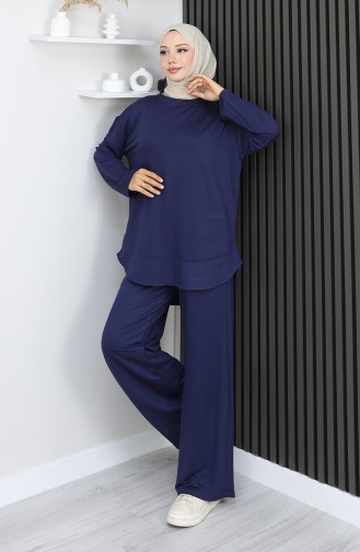 Oysho Stoffen Tuniekbroek Tweedelig Pak 2164-04 Marineblauw 2164-04