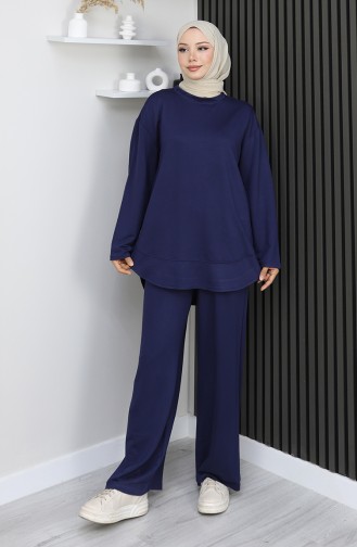 Oysho Stoffen Tuniekbroek Tweedelig Pak 2164-04 Marineblauw 2164-04