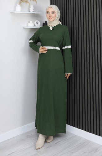 Şile Stoffen Jurk 3939-03 Kaki 3939-03