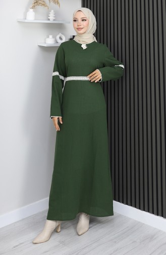 Şile Stoffen Jurk 3939-03 Kaki 3939-03