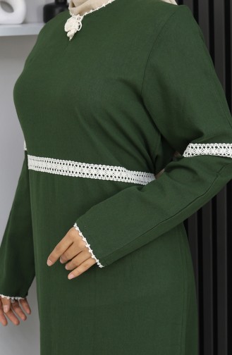 Şile Stoffen Jurk 3939-03 Kaki 3939-03