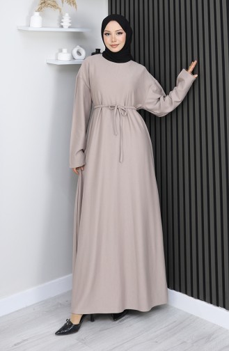 Oysho Fabric Belted Dress 2165-04 Beige 2165-04